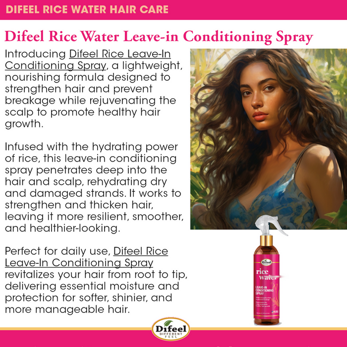 Difeel Rice Water Leave-In Conditioning Spray 6oz