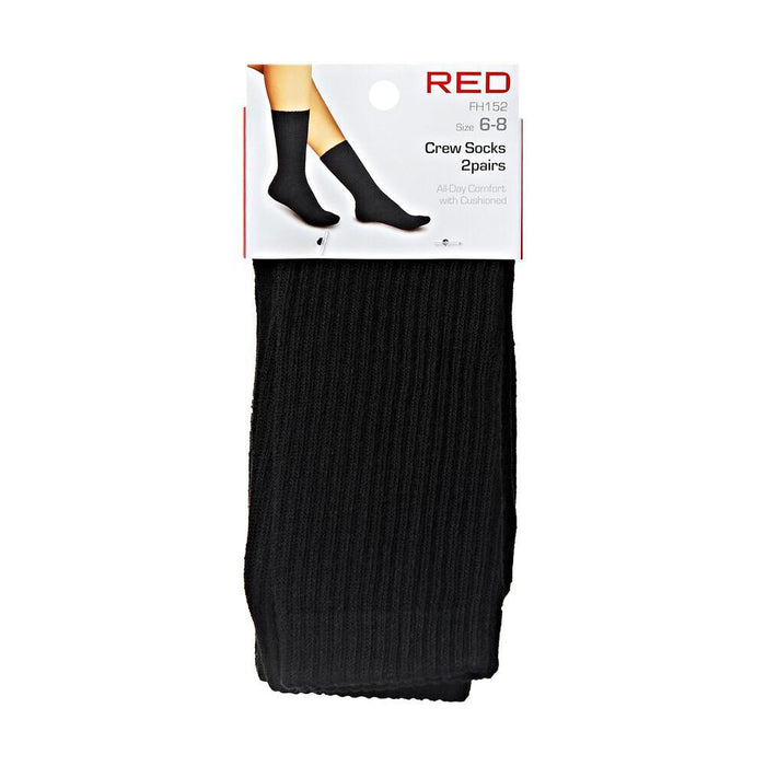 RED by KISS Crew Socks 2 pairs (Size 6-8)