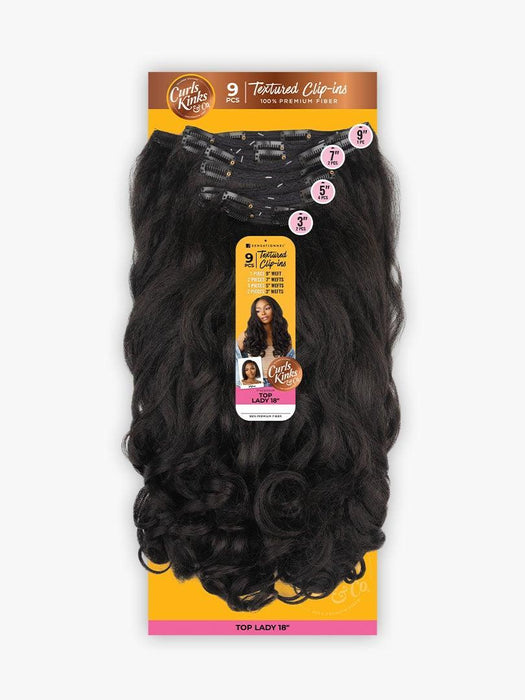 Sensationnel Curls Kinks & CO Textured Clip-In 9pcs - Top Lady 18"