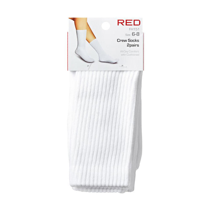 RED by KISS Crew Socks 2 pairs (Size 6-8)