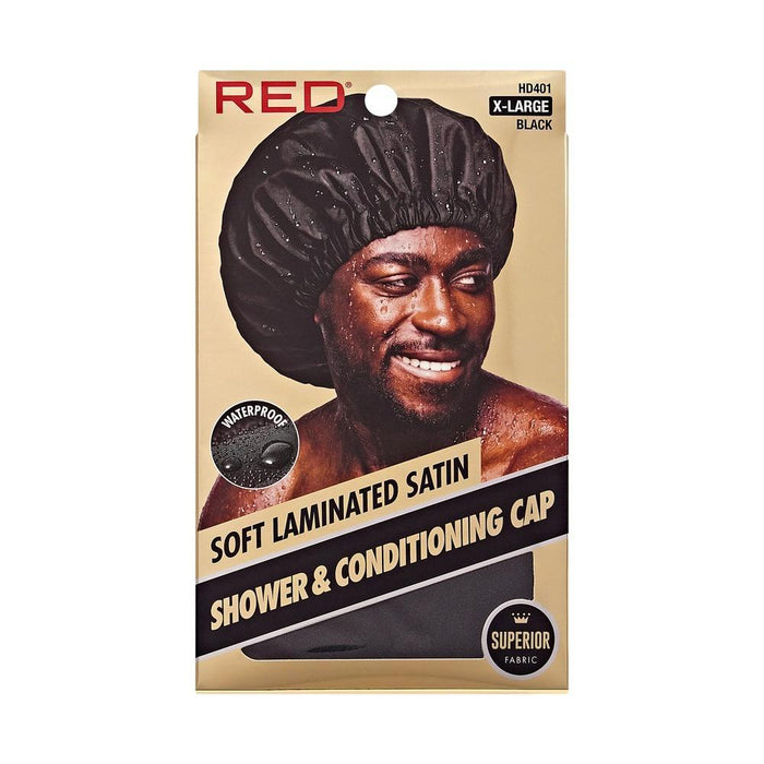 RED by KISS XL Satin Shower and Conditioning Cap - Black