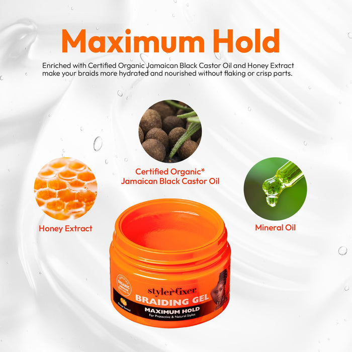 Styler Fixer Braiding Gel - Maximum 32oz