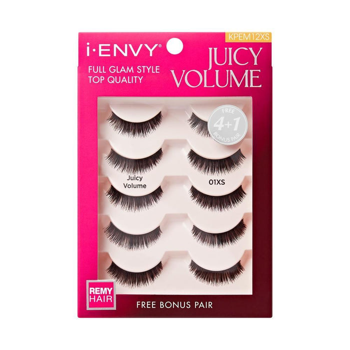 i-Envy by Kiss Juicy Volume Premium Human Hair Lash Mutli Pack - Extra Short