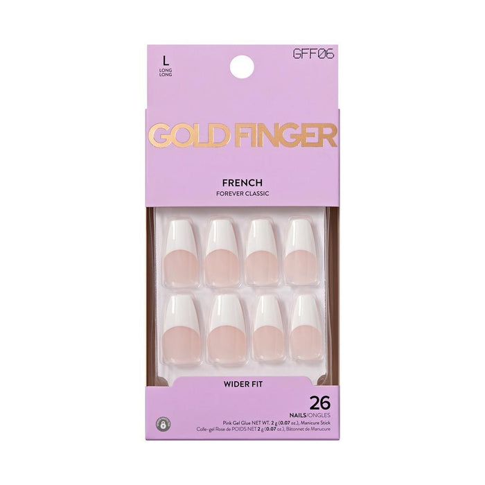 Gold Finger French Nails - Basic