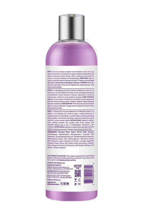 Design Essentials Agave & Lavender Moisturizing & Strengthening Shampoo 12oz