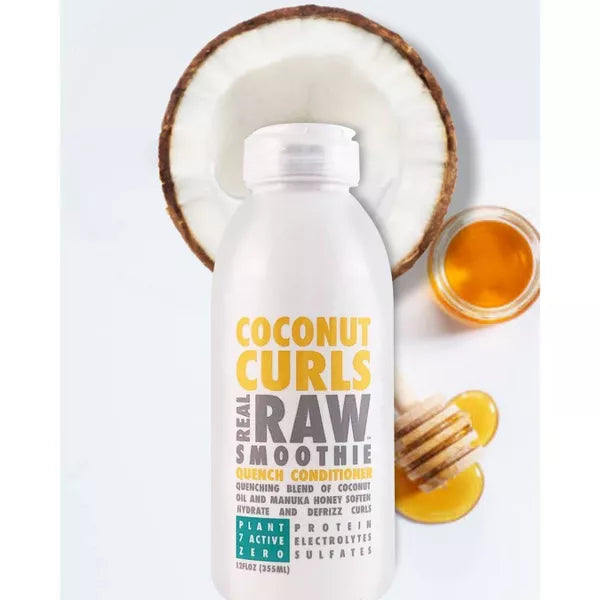 Real Raw Shampoothie Coconut Curls Quench Conditioner 12oz