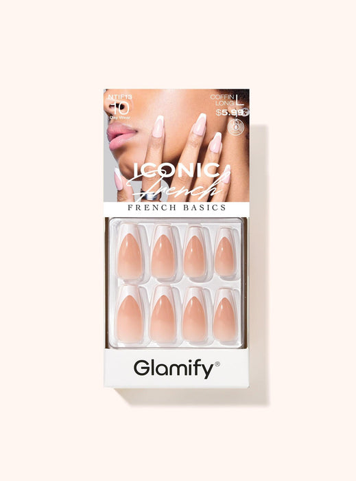 Absolute New York Glamify Iconic French Press On Nails - Long Coffin