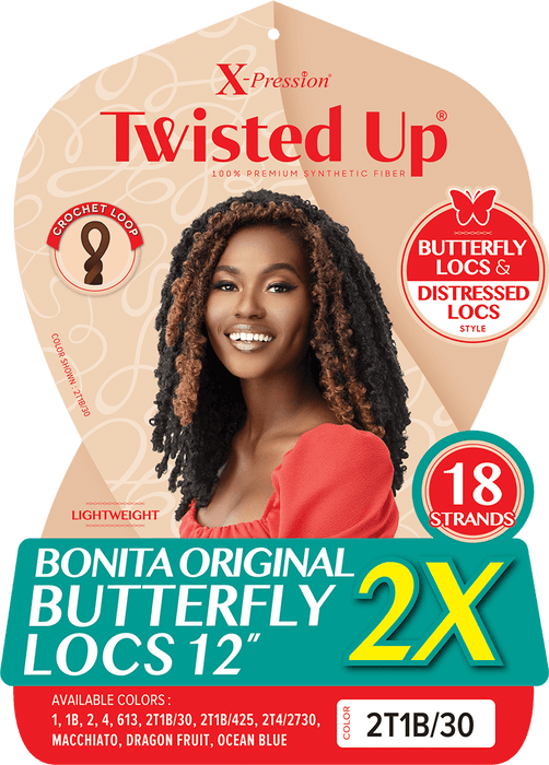Outre X-Pression Twisted Up 2x Original Butterfly Locs 12"