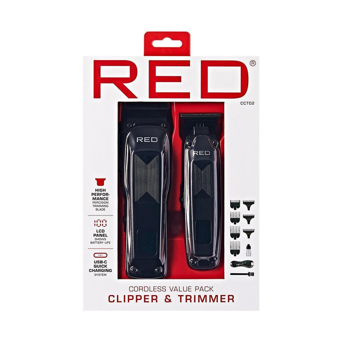 RED by KISS Cordless Trimmer & Clipper Combo Value Pack