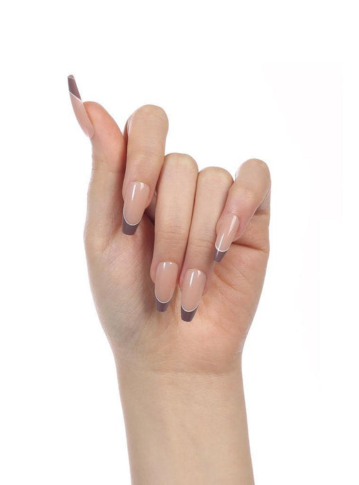 Absolute New York French Chic Press On Nails - Coffin Long
