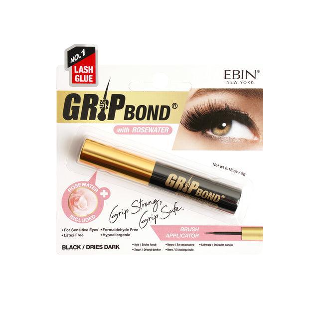 EBIN Grip Bond with Rosewater Lash Glue - Black Brush