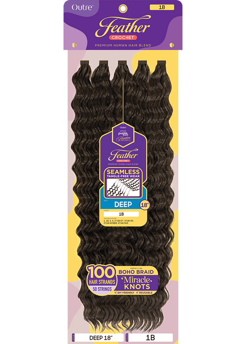 Outre Purple Pack Feather Crochet - Deep 18"