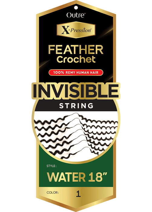 Outre X-Pression Human Hair Feather Crochet - Water 18"