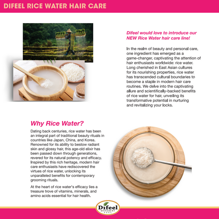 Difeel Rice Water Premium Hair Oil 8oz