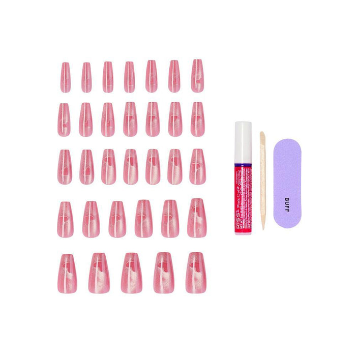 KISS Glam Embellished Nails - Pink Sugar