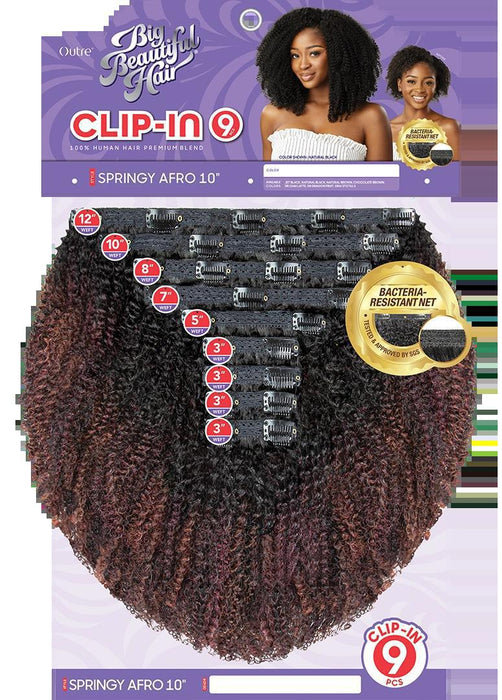 Outre Big Beautiful Hair Clip-In 9pcs - Springy Afro 10"