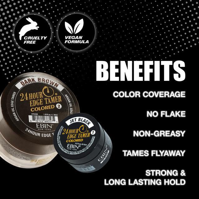 EBIN New York 24 Hour Colored Edge Tamer 1.01oz - Natural Black