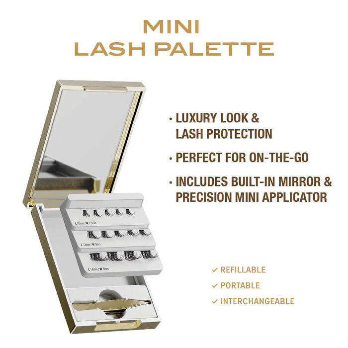 V-Luxe by i-ENVY Mini Lash Palette with Mirror and Tweezer