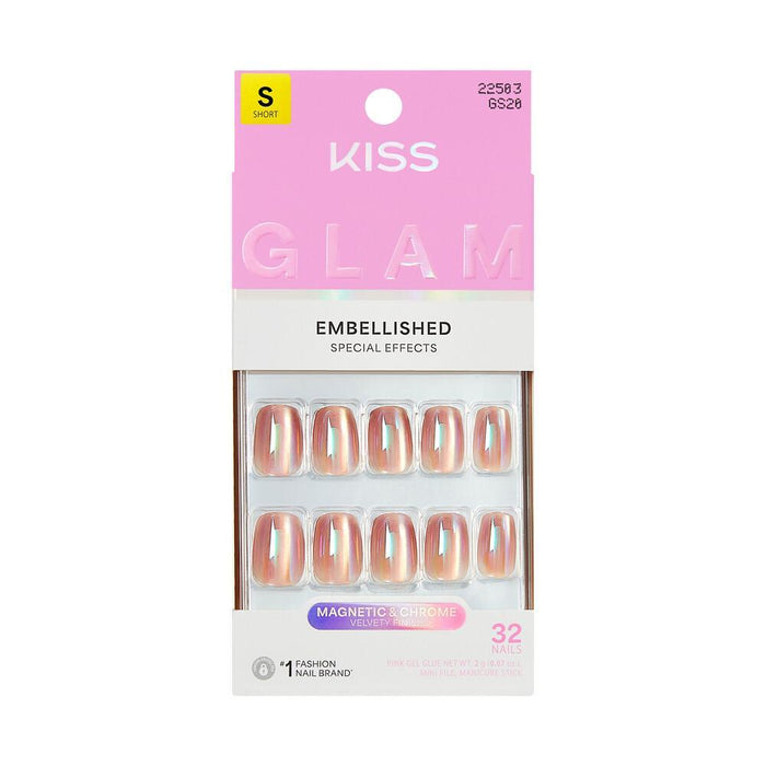 KISS Glam Embellished Nails - Golden Hour Affairs