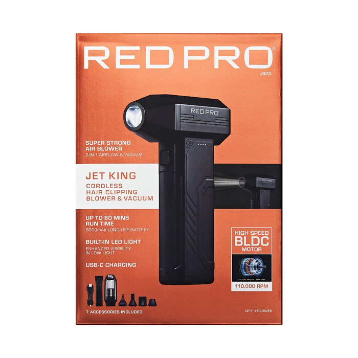 RED PRO Jet King 2-in-1 Cordless Air Blower and Mini Vacuum