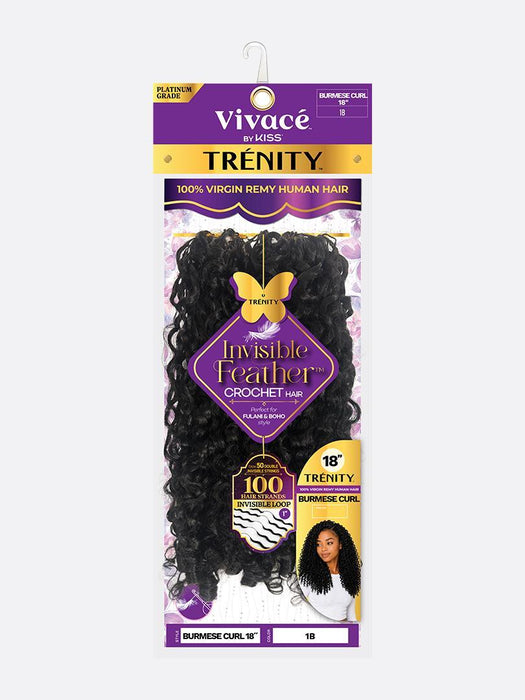 Vivace by KISS Trenity Invisible Feather Crochet Burmese Curl 18"