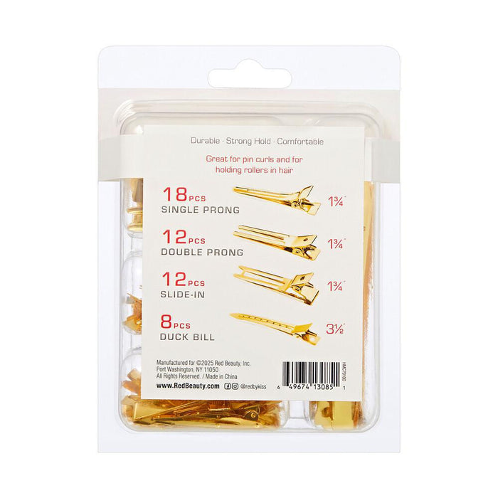 RED by KISS Metal Clip Combo Pack 60pcs - Gold