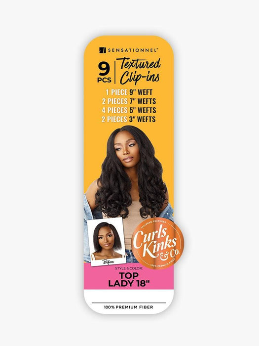 Sensationnel Curls Kinks & CO Textured Clip-In 9pcs - Top Lady 18"