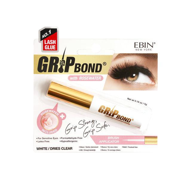 EBIN Grip Bond with Rosewater Lash Glue - White Brush