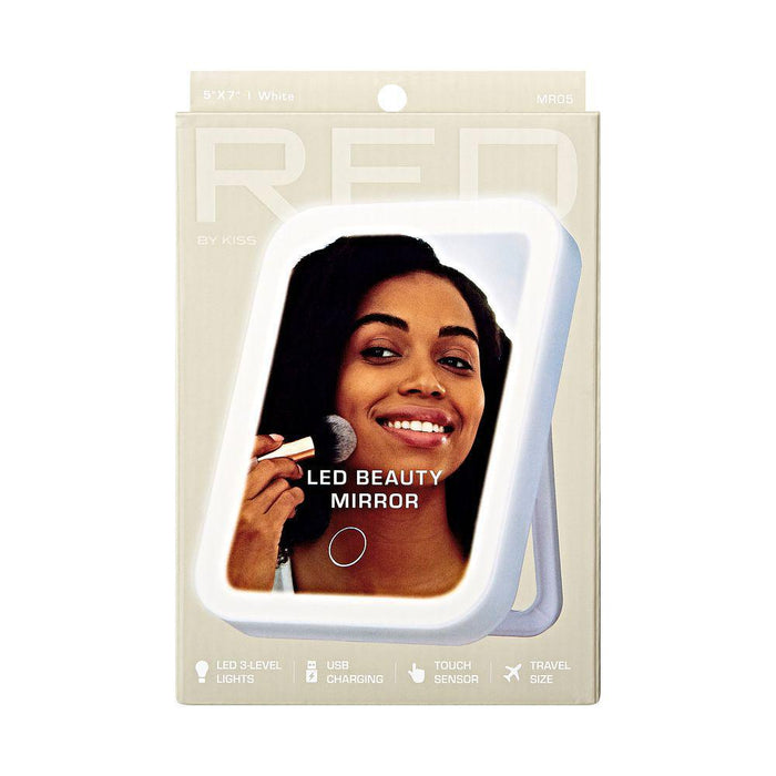 RED by Kiss LED Table Mirror - White