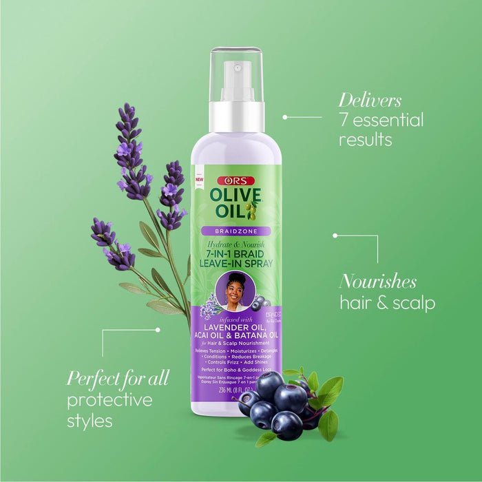 ORS Olive Oil Braidzone 7-in-1 Braid Leave-In Spray 8oz
