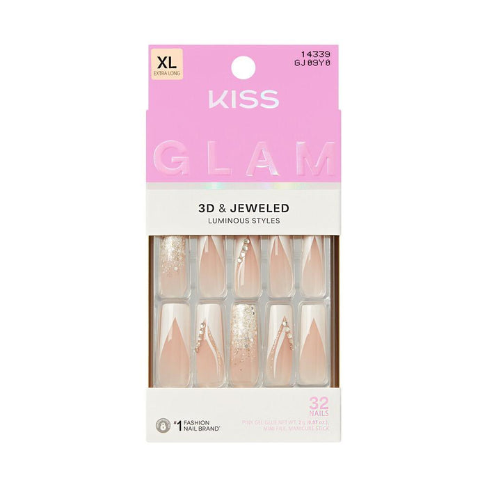 KISS Glam Jeweled Nails - Rent Free