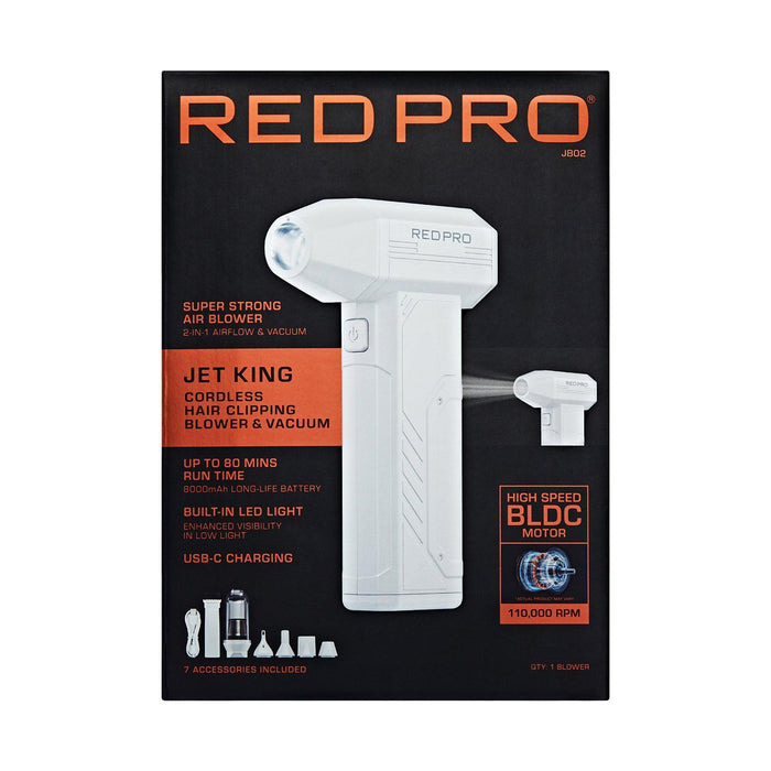 RED PRO Jet King 2-in-1 Cordless Air Blower and Mini Vacuum