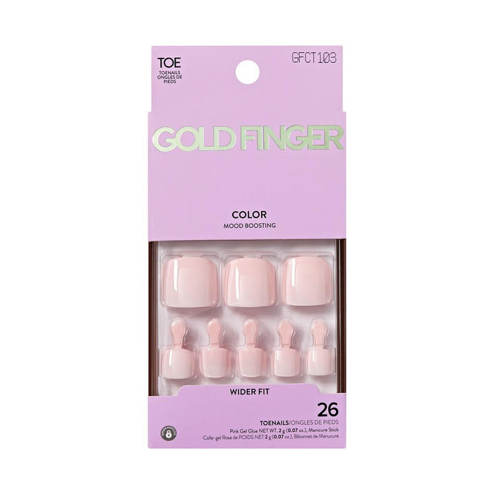 Gold Finger Color Wider Fit Toe Nails - Glory
