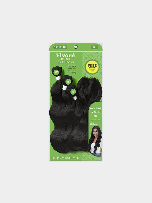 Vivace by KISS Saemoshi Body Wave Multi Pack 14" 16" 18" + Crown