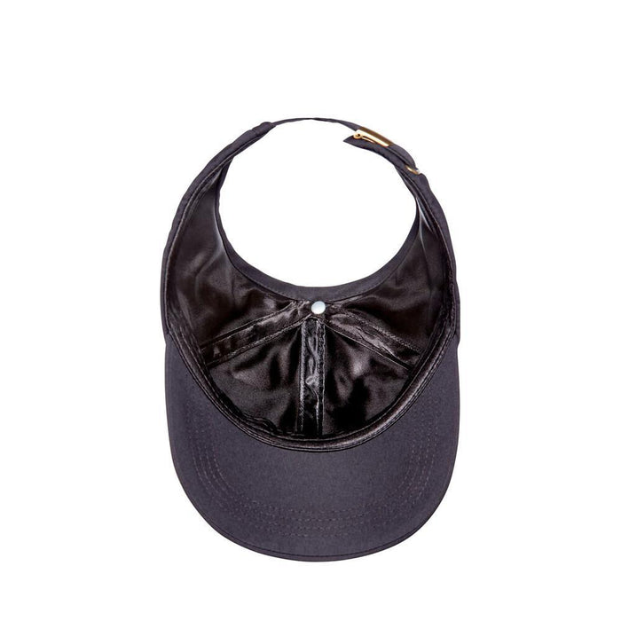 RED by KISS Satin Lined Backless Baseball Cap - Black