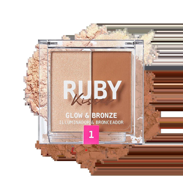 Ruby Kisses Glow and Bronze Highlighter Bronzer Duo