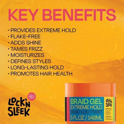 Lock'N Sleek Braid Gel 5oz