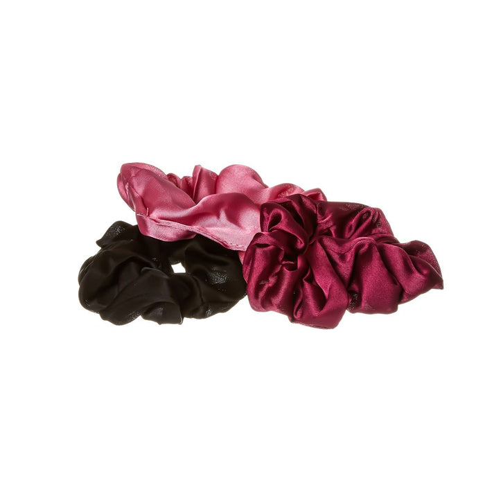 RED Silky Satin Scrunches 3pcs - Assorted Color