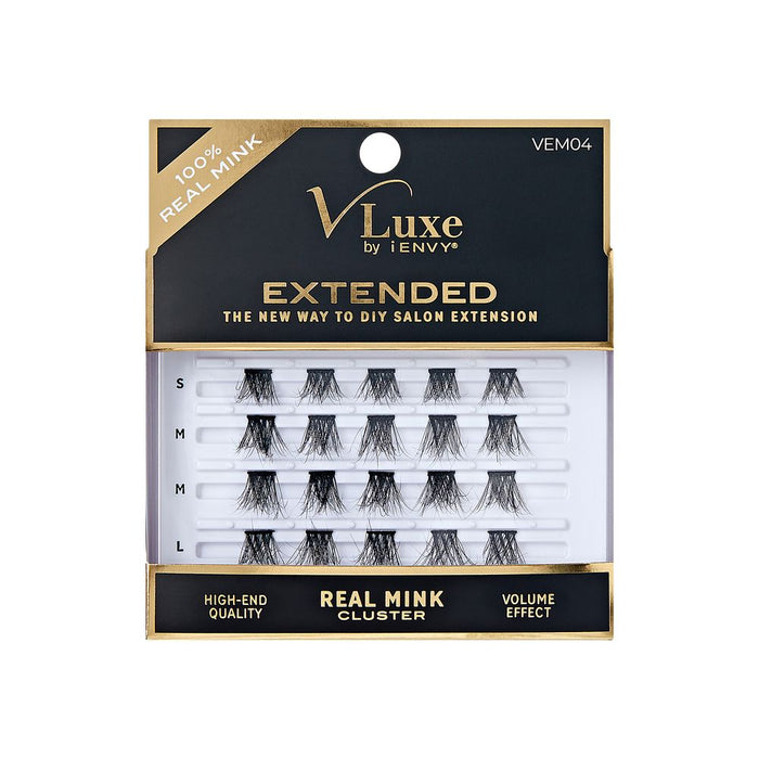 VLUXE by I-Envy Extended Real Mink Cluster Lashes