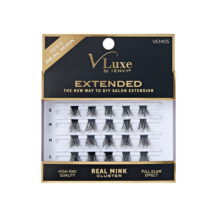 VLUXE by I-Envy Extended Real Mink Cluster Lashes