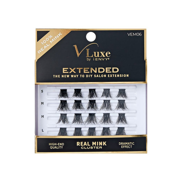 VLUXE by I-Envy Extended Real Mink Cluster Lashes